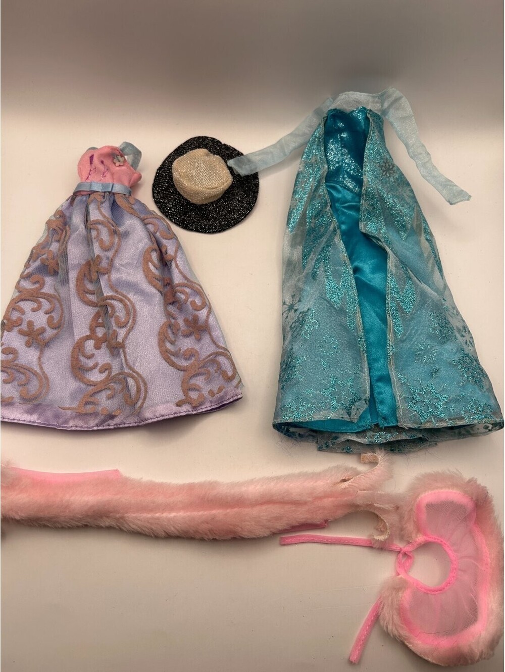 fashion doll clothes and accessories lot princess, winter, dress up fits 29 cm